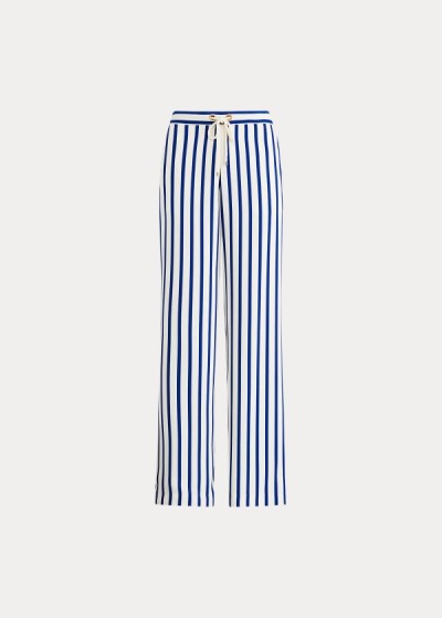 Women's Ralph Lauren Striped Satin Wide-Leg Pants | 789564XRL